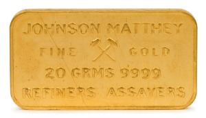 Great Britain - Coins: Johnson Matthey/Bank of England, twenty gram fine gold ingot.