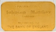 Great Britain - Coins: Johnson Matthey/Bank of England, twenty gram fine gold ingot. - 2