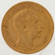 Germany - Coins: 1889 20 Mark King Wilhelm I, gold coin, EF. - 2