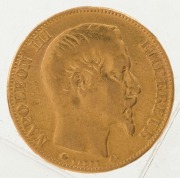 France - Coins: 20Fr Napoleon III, 1858 gold. - 2