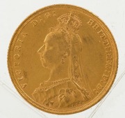 1892 Sovereign, Jubilee head, St. George reverse, Sydney, VF. - 2