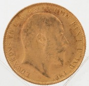 1910 Sovereign, Edward VII, St. George reverse, Melbourne, EF. - 2