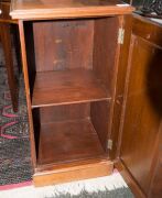 An antique walnut pot cabinet, late 19th century, 84cm high, 38cm wide, 36cm deep - 2