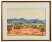 BENJAMIN LANDARA&nbsp;(1921-1985), Central Australian landscape, watercolour, ​​​​​​​signed lower right "Benjamin Landara", 37 x 52cm, 54 x 56cm overall - 2