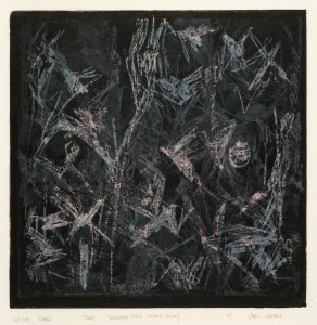 JOHN NEESON&nbsp;(1948 - ), Tara, Teardrop Faces turned away, lithograph, artist proof, signed lower right "John Neeson, '87", 56 x 55cm, 90 x 71cm overall