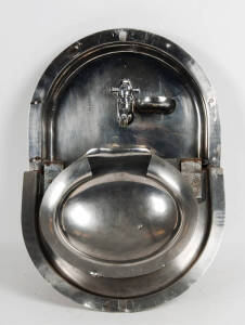 HAND BASIN: Stainless steel fold out basin by J.Beresford & Son of Birmingham, c1930s. 53cm