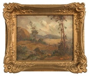 NORMAN CATHCART (1909-1970), Evening Cloud, Lederderg, Bacchus Marsh, oil on board, signed lower right, titled verso, 19 x 24cm, 28 x 34cm overall