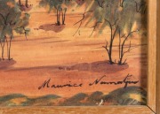 MAURICE NAMATJIRA&nbsp;(1938-1977), (Hermannsburg&nbsp;landscape), watercolour, signed lower right "Maurice Namatjira", 27 x 37cm, 35 x 45cm overall - 4