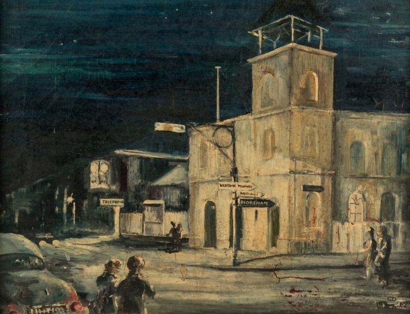 ARTIST UNKNOWN, (Western Victoria street scene), oil on canvas, signed lower right "G.D. 1962", 36 x 47cm, 40 x 51cm