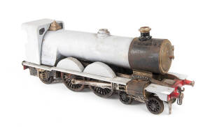1930s ATLANTIC 4-4-2 model locomotive & tender on 3&frac12; inch gauge. Impressive running gear. Length 116cm