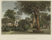 JOHN HEAVISIDE CLARK (British, 1771-1863), The Repose, hand-coloured engraving from the series "Field Sports Of The Native Inhabitants Of New South Wales", c.1813, 21 x 26cm, 37 x 41cm overall. Together with:  NICHOLAS CHEVALIER (1828-1902), The Old and - 3