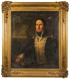 ARTIST UNKNOWN, (portrait of a ship's captain), oil on canvas, housed in gilt frame, 90 x 75cm, 116 x 100cm overall