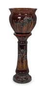 HOFFMAN POTTERY "Iris" jardiniere on matching pedestal, ​​​​​​​91cm high