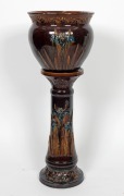 HOFFMAN POTTERY "Iris" jardiniere on matching pedestal, ​​​​​​​91cm high - 6