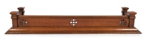 ROJO attributed Australian blackwood fire fender, early 20th century, 19cm high, 122cm wide, 32cm deep