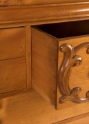 An antique Australian huon pine eight drawer chest with carved corbels and hat drawer, Melbourne origin, circa 1880, ​​​​​​​144cm high, 123cm wide, 60cm deep - 4