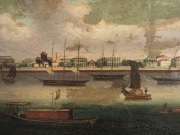 CHINA TRADE PAINTING (19th century), The Bund, Shanghai Waterfront, oil on canvas, ​​​​​​​44 x 76cm, 55 x 86.5cm overall - 4