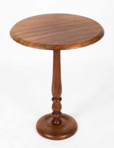 An antique Australian cedar and blackwood wine table, Tasmanian origin, 19h century, 71cm high, 54cm diameter