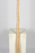 NARWHAL TUSK, an exceptional antique example mounted on a fine carved mahogany base, 19th century, 213cm high - 3