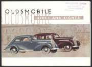 [MOTOR CAR BROCHURES] A "Morris 8/40" 12-page brochure, circa 1935, for York Motors, William Street, Sydney; also, an "Oldsmobile Sixes and Eights" 16-page colour brochure, circa 1937, for General Motors - Holden's Limited (Printed in Australia). (2 items - 2