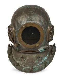 A vintage Japanese diver's helmet, used in the early pearling industry in Broome, Western Australia. Rare. 42cm high