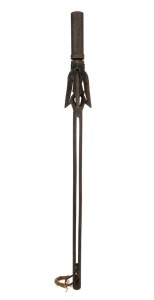 A whale harpoon with explosive bomb head, 20th century, 155cm high