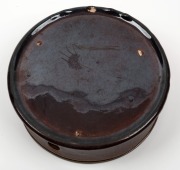 A colonial pottery spittoon with Rockingham glaze, 7.5cm high, 20.5cm diameter - 2