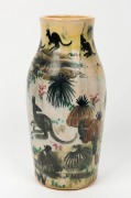 ARTHUR MERRIC BOYD & NEIL DOUGLAS impressive pottery vase adorned with numerous kangaroos in grasstree landscape, incised "A. M. B. Australia, Neil Douglas, 1951", 27cm high - 2