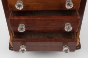 An antique Australian apprentice chest, cedar and honeysuckle with original glass knobs, South Australian origin, 19th century, ​​​​​​​59cm high, 38cm wide, 31cm deep - 3