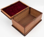 An antique Australian cedar and pine deed box, South Australian origin, mid 19th century, ​​​​​​​17cm high, 37cm wide, 24cm deep - 2