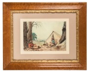 C. A. ABBOTT, (Diggers' Camp), watercolour, signed lower left "C. Abbott", 23 x 34cm, 53.5 x 66cm overall