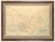 TULLOCH & BROWN, Melbourne, "Map Of The Colony Of Victoria &nbsp;1856, Comprising Part Of New South Wales, The Boundaries, Counties Also Seaport & Inland Townships, The Gold Fields With The Latest Discoveries, Roads, Tracks, &c. &c&nbsp;Compiled From Drawings In Th