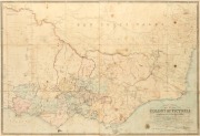 TULLOCH & BROWN, Melbourne, "Map Of The Colony Of Victoria &nbsp;1856, Comprising Part Of New South Wales, The Boundaries, Counties Also Seaport & Inland Townships, The Gold Fields With The Latest Discoveries, Roads, Tracks, &c. &c&nbsp;Compiled From Drawings In Th - 2