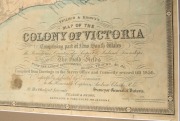 TULLOCH & BROWN, Melbourne, "Map Of The Colony Of Victoria &nbsp;1856, Comprising Part Of New South Wales, The Boundaries, Counties Also Seaport & Inland Townships, The Gold Fields With The Latest Discoveries, Roads, Tracks, &c. &c&nbsp;Compiled From Drawings In Th - 3