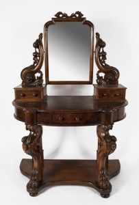 An antique Australian huon pine dressing table, 19th century, ​​​​​​​152cm high, 105cm wide, 55cm deep