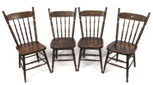 KANGAROO BACKS set of four antique Australian timber chairs, 19th/20th century