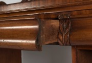 HILL & SONS of Sydney, fine antique Colonial twin pedestal sideboard with Thomas Hope scroll back, acanthus carved corbels,&nbsp;and lobed pilastered panelled doors, circa 1850s. Maker's label affixed to back, plus stamped initials to drawers. 125cm high, 183c - 4