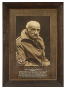 "Photograph Of SERG.T MAJOR R.J. GAMBLE D.S.O. 106 Years Of Age. Who fought in 100 battles. He comes of a fighting race. His Grandfather when through the Peninsula War, and was present at the burial of Sir John Moore: His father fought at the Battle of Wa