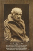 "Photograph Of SERG.T MAJOR R.J. GAMBLE D.S.O. 106 Years Of Age. Who fought in 100 battles. He comes of a fighting race. His Grandfather when through the Peninsula War, and was present at the burial of Sir John Moore: His father fought at the Battle of Wa - 2
