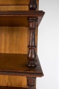 Antique Australian cedar open front waterfall bookshelves, mid 19th century, 164cm high, 115cm wide, 36cm deep - 2