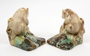 REMUED rare pair of koala bookends, incised "Remued, 337", 11cm high - 3