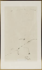 JOHN OLSEN (b.1928): "Pond",&nbsp;pencil on paper&nbsp;signed and inscribed lower right. &nbsp; &nbsp; &nbsp; 49 x 28cm