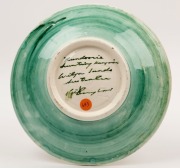 ARTHUR MERRIC BOYD and NEIL DOUGLAS pottery bowl with hand-painted Aboriginal hunting scene with kangaroos, signed "Bundoorie, Hunting Kangaroos, Wilga Sands, Australia, Neil Douglas", incised "A. M. Boyd", 20cm diameter - 3