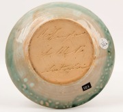 ARTHUR MERRIC BOYD and NEIL DOUGLAS pottery bowl with hand-painted grasstree and kangaroo landscape adorned with floral decoration, &nbsp;incised "Neil Douglas, A.M.B, Australia", 18cm diameter - 3