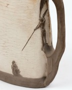 WILLIAM RICKETTS unusual two tone pottery vase adorned Aboriginal figure, incised "Wm. Ricketts, Potter's Sanctuary, Mt. Dandenong, 1937", 20.5cm high, 23cm wide - 4