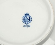 COMMERCIAL TRAVELLERS' CLUB antique blue and white porcelain wash basin, 14cm high, 38cm diameter - 3