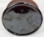 A colonial pottery spittoon with Rockingham glaze and pearled border, 6.5cm high, 16.5cm diameter - 2