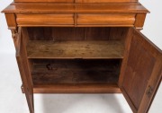An antique Australian cedar bookcase with ogee moulded pediment, two&nbsp;glazed doors and three adjustable shelves,&nbsp;19th century, 229cm high, 117cm wide, 44.5cm deep - 2