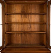 An antique Australian cedar bookcase with ogee moulded pediment, two&nbsp;glazed doors and three adjustable shelves,&nbsp;19th century, 229cm high, 117cm wide, 44.5cm deep - 3