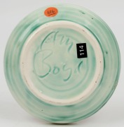 ARTHUR MERRIC BOYD and NEIL DOUGLAS pottery dish with hand-painted scene of resting kangaroos in bush landscape, incised "A. M. Boyd" 12cm diameter - 2